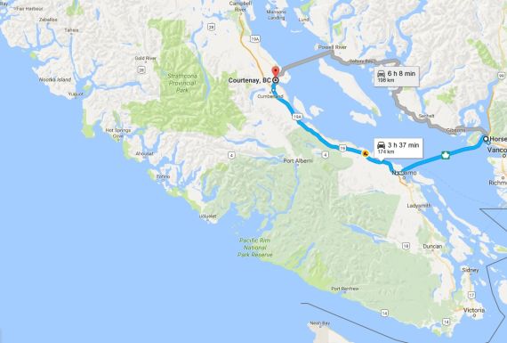 Getting Here: Vancouver Island|Courtenay|Campbell River|Kyuquot